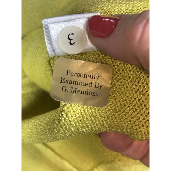 St John Collection Knit Jacket Blazer Lime Green Size 12 Chartreuse Button - Picture 6 of 14